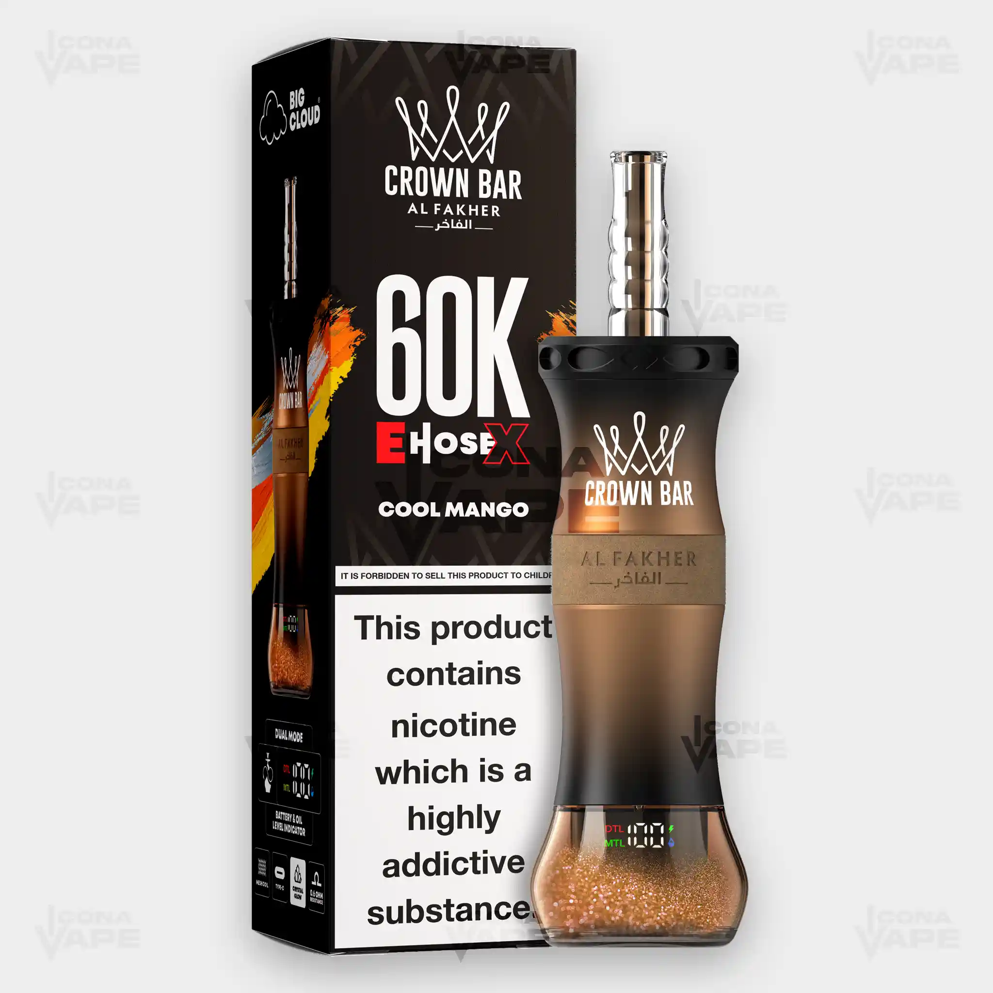 AL FAKHER CROWN BAR 60K E-HOSE X DISPOSABLE VAPE - Image 25